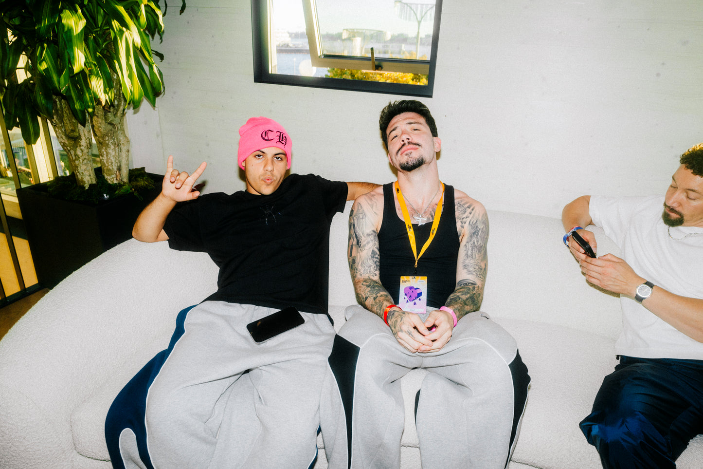 Heather Paneled Sweatpants