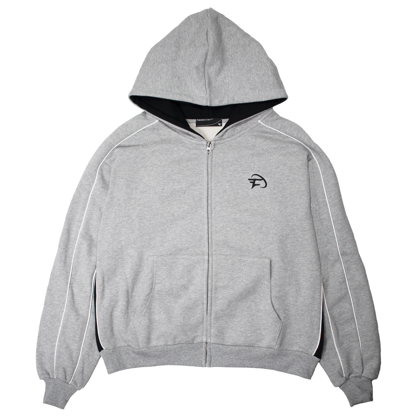 Heather Paneled Zip Up