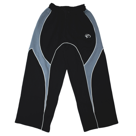 Black Paneled Sweatpants