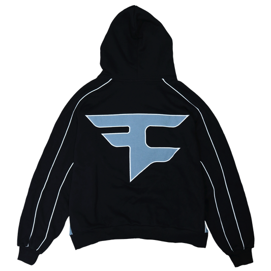 Black Paneled Zip Up