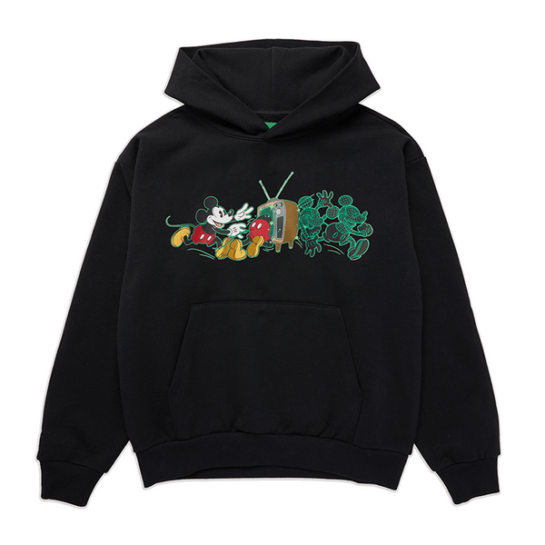 Mickey On The Grid Hoodie - Black