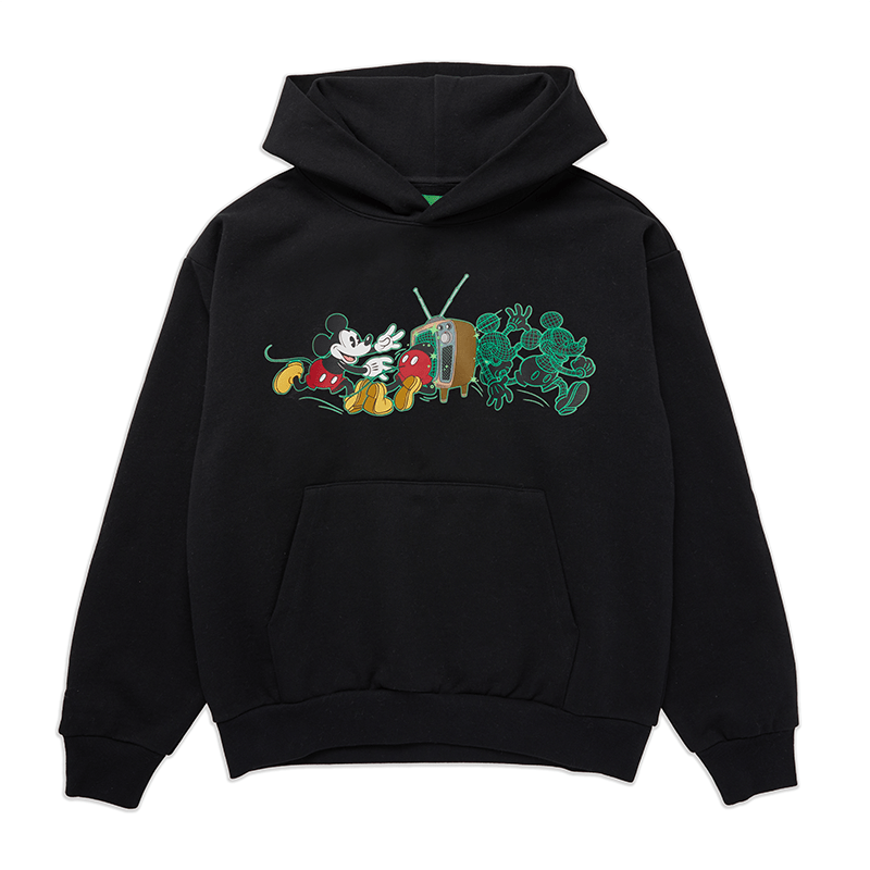 Mickey On The Grid Hoodie - Black