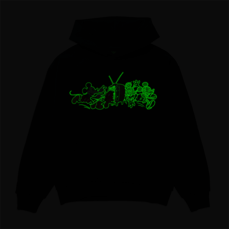 Mickey On The Grid Hoodie - Black