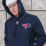 FaZe Clan x Champion Hoodie Navy Blue - SOLD OUT small image