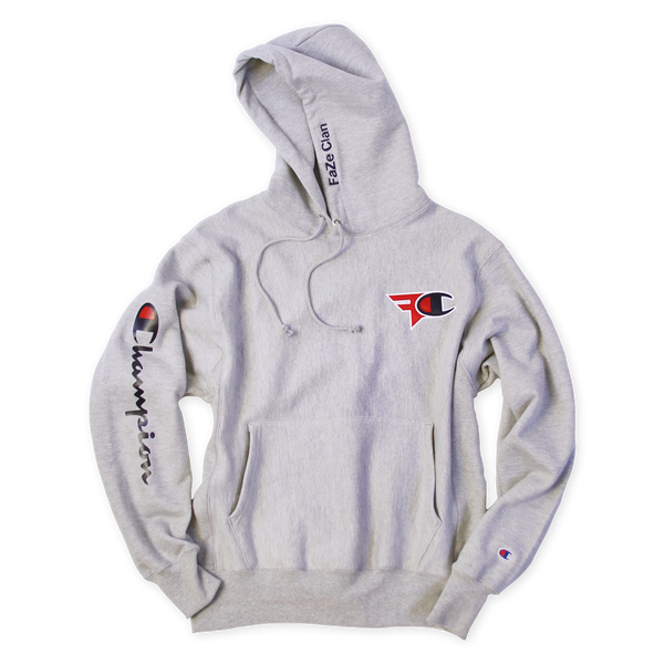 FaZe Clan x Champion Hoodie - Heather Grey - SOLD OUT